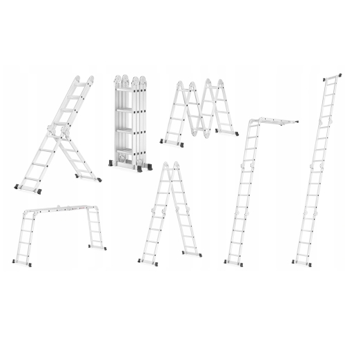 Ledad aluminiumstege med plattform 4x4